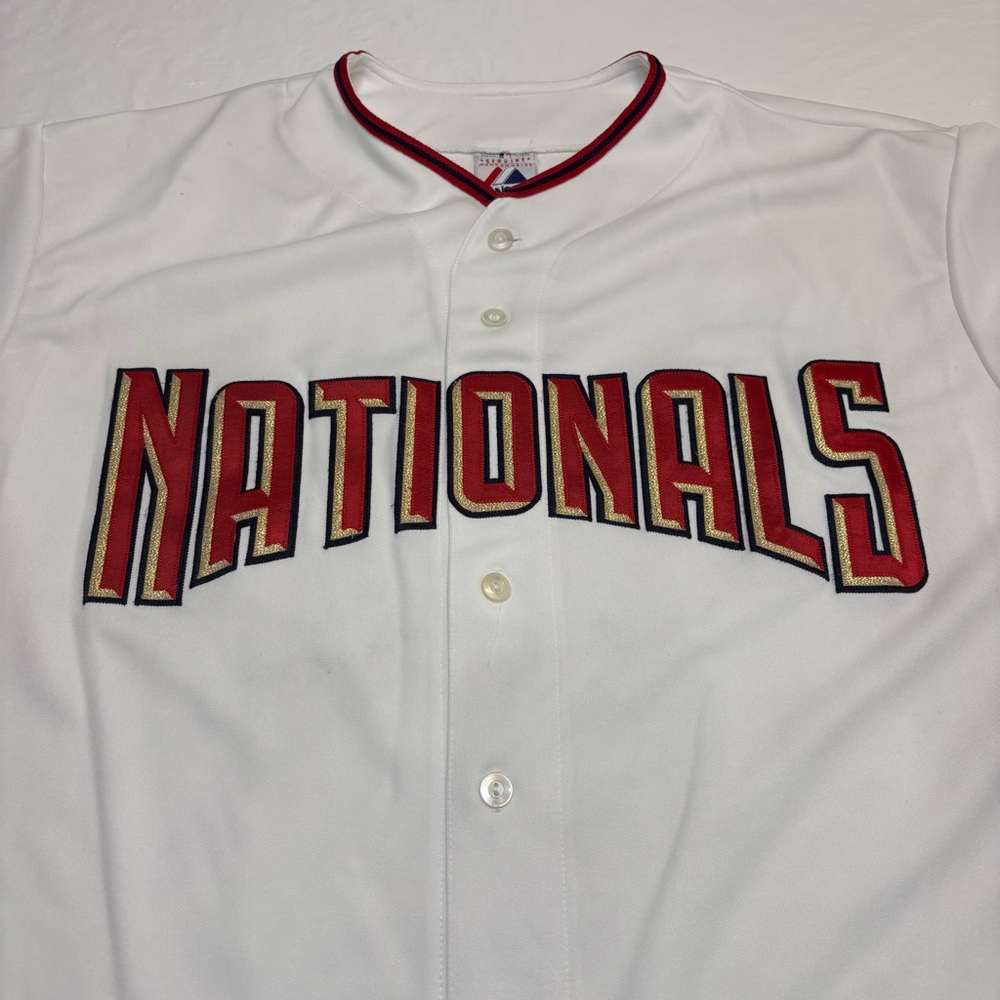Majestic Washington Nationals White Jersey Men’s 2X - Picture 3 of 10